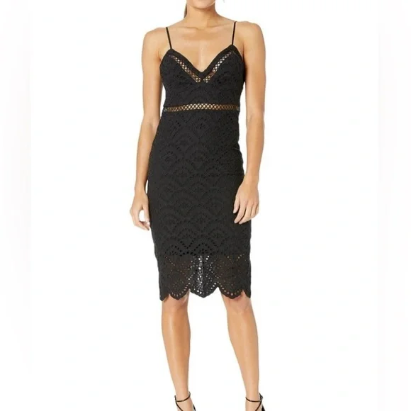 bardot lace sheath dress black BARDOT BELLA BLACK LACE SHEATH DRESS US 6/ UK 10